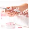 Beaupretty Glass Nail Art Palette Set 2 Pieces Stainless Steel Cuticle Pusher Tool Mixing Toning Boards for Nail Art Display for Professional and Home Use view 4