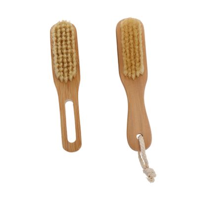 Baluue 2pcs Double Sided Wooden Nail Brushes for Fingernail Cleaning Comfortable Grip Nail Art Tool Gentle Bristle Design for Healthy Grooming Portable Manicure and Essential
