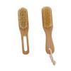 Baluue 2pcs Double Sided Wooden Nail Brushes for Fingernail Cleaning Comfortable Grip Nail Art Tool Gentle Bristle Design for Healthy Grooming Portable Manicure and Essential view 1