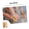 Baluue 2pcs Double Sided Wooden Nail Brushes for Fingernail Cleaning Comfortable Grip Nail Art Tool Gentle Bristle Design for Healthy Grooming Portable Manicure and Essential view 4
