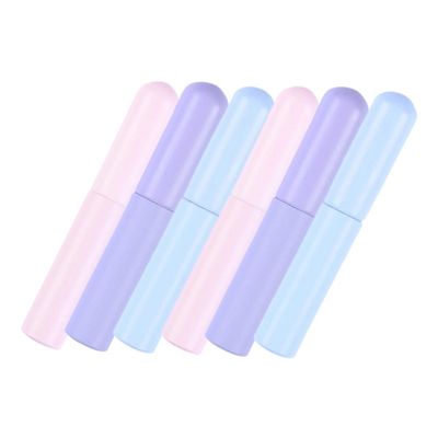FRCOLOR 6pcs Lip Brush Cover Portable Lip Makeup Applicator for Gloss Balm and Eyeshadow for Makeup Enthusiasts and Beginners