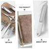 Beaupretty 1set Professional Stainless Steel Nail Clippers Grooming Kit Pu Storage Bag Nail Tools for Manicure and Pedicure Stylish and Practical Design view 2