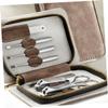 Beaupretty 1set Professional Stainless Steel Nail Clippers Grooming Kit Pu Storage Bag Nail Tools for Manicure and Pedicure Stylish and Practical Design view 3