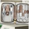 Beaupretty 1set Professional Stainless Steel Nail Clippers Grooming Kit Pu Storage Bag Nail Tools for Manicure and Pedicure Stylish and Practical Design view 4