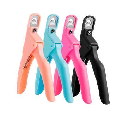 Baluue Professional U-Shaped Nail Clipper Set 4PCS Manicure Scissors for Nail Art Precision Cutter Tool for DIY French Suitable for Home and Salon Use Random Color