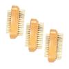 Baluue 3pcs Nail Brush for Cleaning Fingernails Two Sided Boar Bristle Brush Wooden for Nails view 1
