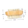 Baluue 3pcs Nail Brush for Cleaning Fingernails Two Sided Boar Bristle Brush Wooden for Nails view 2