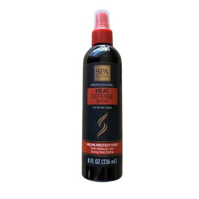 Spa Luxury Heat Defense Spray Heat Protectant Leave-In All Hair Types, 8 oz.