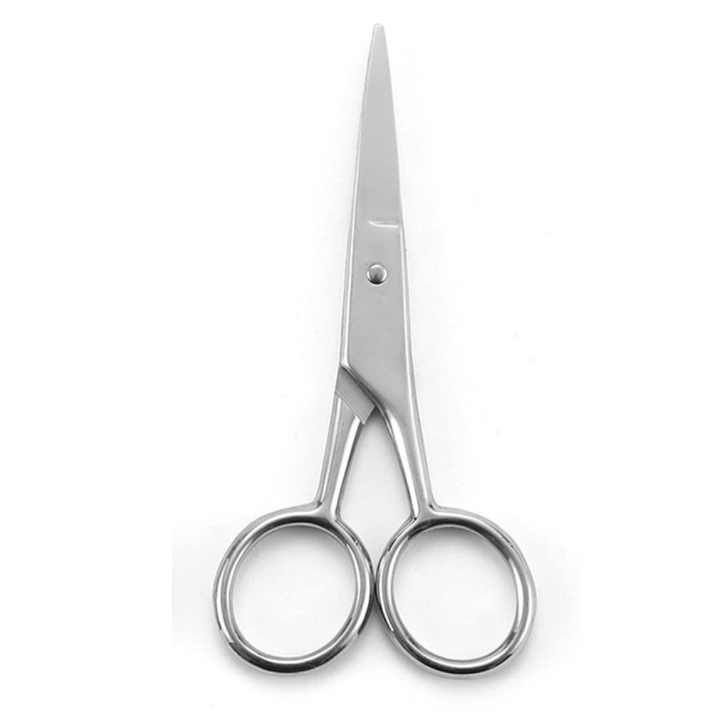 Gogogmee 2pcs Men Scissors Facial Hair Trimmer Beard Shaper Comb Beard Grooming Hair Trimmer Body Clipper for Men Random Color