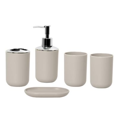 THJKUPO Bathroom Toiletry Set Bathroom Travel Toiletry Cup Five-Piece Home for Two(Black)