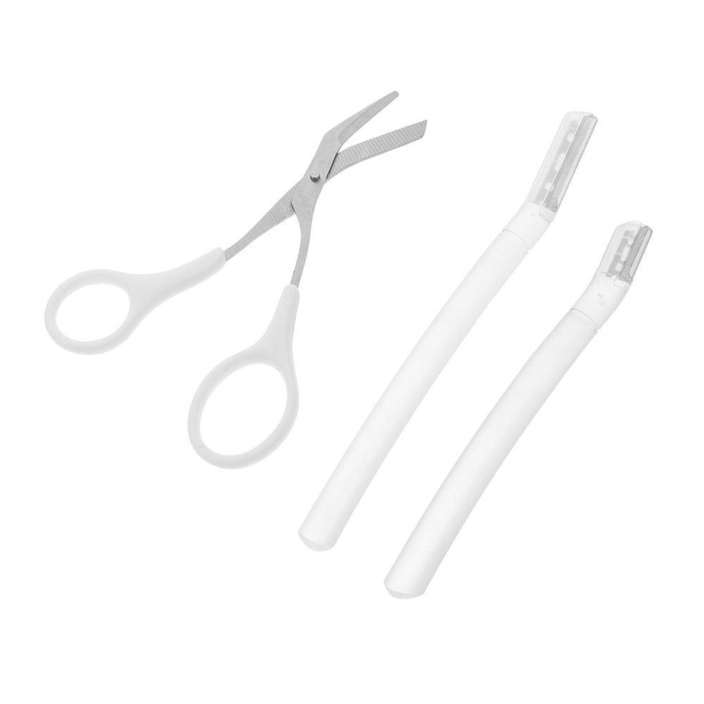 Beaupretty 1set Transparent Eyebrow Trimmer Kit with Scissors Comb Brow Multifunctional Grooming Tools for Precise Eyebrow Eyelash Care Safe Design for Women Men