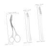 Beaupretty 1set Transparent Eyebrow Trimmer Kit with Scissors Comb Brow Multifunctional Grooming Tools for Precise Eyebrow Eyelash Care Safe Design for Women Men view 2