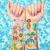 100+ Piece Kids Temporary Tattoos, Hawaiian Luau Tropical Beach Party Tattoos, Summer, Flamingo, Hibiscus Flowers,Palm Trees, Pineapple, Tiki Mask,Coconuts view 1