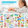 100+ Piece Kids Temporary Tattoos, Hawaiian Luau Tropical Beach Party Tattoos, Summer, Flamingo, Hibiscus Flowers,Palm Trees, Pineapple, Tiki Mask,Coconuts view 3