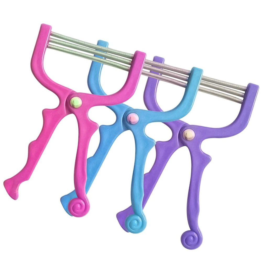 DECOMELODY 3pcs Facial Hair Epilator Set Hair Remover for Face Women Spring Shavers for Smooth Skin Random Color