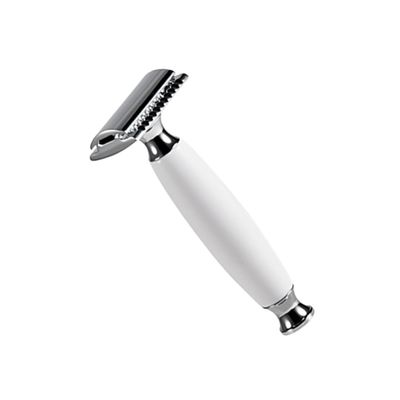 WOFASHPURET Vintage Double-Sided Manual Razor for Men T-Shape Safety Shaving Machine Reusable Blades for Smooth Face Shaving