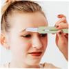 PartyKindom 1 Set Eyebrow Razor with Replacement Head Ergonomic Stainless Steel Hair Remover for Women Portable Bikini Armpit Trimmer Safe Travel Gentle Easy to Use view 4