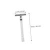 ARTSEWPLY 1set Beard Kit Beard Brush and Cleaning Tool Manual Shaving for Professional Grooming Portable Silver Safety Double Blades and Brush view 2