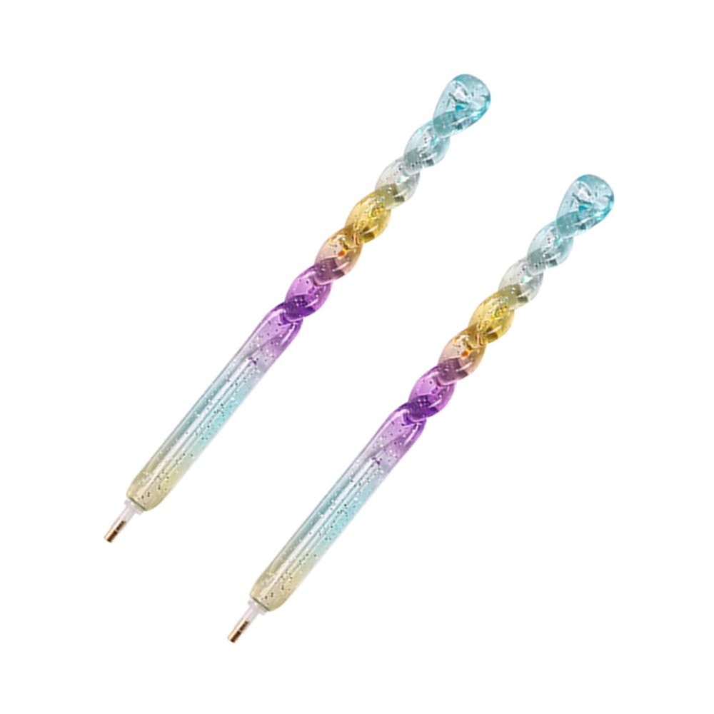 2Pcs Diamond Picture Dotting Pen Plastic Twisted Style