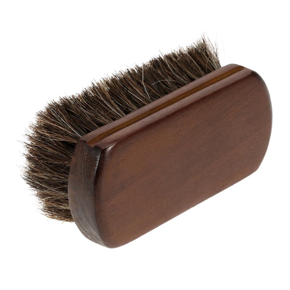 DECORNIJIA Men's Boar Bristle Beard Brush Grooming Tool for Facial Hair Shoe Cleaning Comfortable Handle