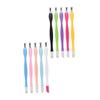 EXQUIMEUBLE 15pcs Manicure Tools Nail Care Kit Cuticle Pusher Dead Skin Scissors Nail Clippers for Home Use Random Color view 1