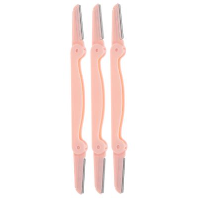 DECOMELODY Foldable Eyebrow Razor for Women 3pcs Stainless Steel Eyebrow Trimmer for Precision Grooming