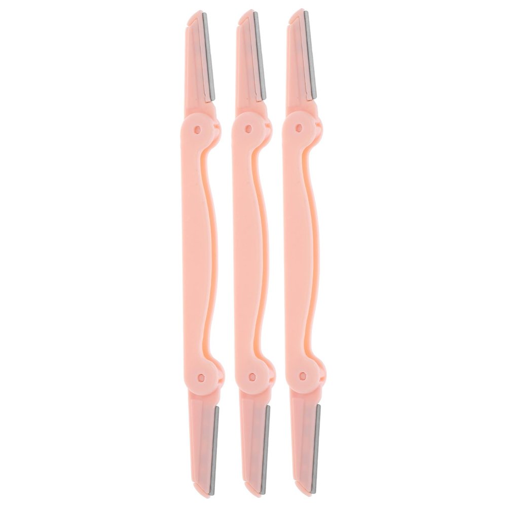 DECOMELODY Foldable Eyebrow Razor for Women 3pcs Stainless Steel Eyebrow Trimmer for Precision Grooming