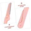 DECOMELODY Foldable Eyebrow Razor for Women 3pcs Stainless Steel Eyebrow Trimmer for Precision Grooming view 3