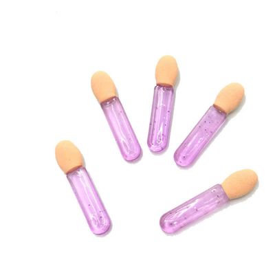 EPIGEIST 100PCS Purple Handle Eyeshadow Brush Set Latex Cotton Applicators for Makeup and Nail Art for Women and Girls Versatile Cosmetic Tools