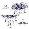 DECORNIJIA Delicate Rhinestone Hair Clip for Women Stylish Automatic Barrette Accessory for Hair Versatile for Various Styles for Daily Wear and Special Occasions view 2