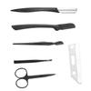DECOMELODY Stainless Steel Eyebrow Razor Set Tweezers Comb Scissors Shaper Women Makeup Tools Compact for Travel view 1