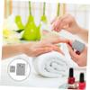 Nail Art Mixing Plate Stainless Steel Ring Tool, 2 Sets Silver view 2