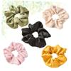 ELAYARD 5pcs Solid Color Hair Ties Stretch Cloth Ponytail Holders for Women Girls Seamless Design Yellow Green Khaki for Everyday Style and Updos view 2