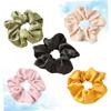 ELAYARD 5pcs Solid Color Hair Ties Stretch Cloth Ponytail Holders for Women Girls Seamless Design Yellow Green Khaki for Everyday Style and Updos view 4