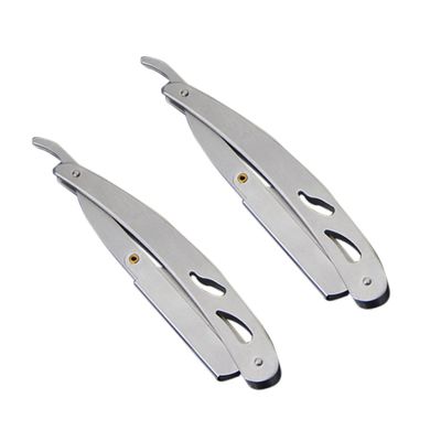 EXQUIMEUBLE 2pcs Stainless Steel Vintage Razor Holder for Shower Wall Razor Women Reusable Holder Men for Shaving