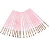 24PCS Portable Lip Brushes with Handle Lightweight Makeup Tool for Delicate Lipstick Application view 4