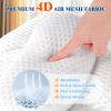 Bath Pillows for Tub, Afitton Luxury Bath Pillow Bathtub Pillow Headrest Neck and Back Support - with 4D Air Mesh Fabric & 6 Powerful Suction Cups, Ergonomic Bath Accessories Spa Gifts for Women Men view 3