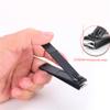 1PC Black Nail Clippers Stainless Steel Nail Cutter Thick Scissor Plier Toenail Fingernail Professional Manicure Trimmer NailArt,Small Oblique Mouth view 2