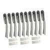 EPIGEIST Stainless Steel Foldable Eyebrow Razor Set 10pcs Portable Eyebrow Trimmer Kit for Precise Shaping and Grooming with Scissors for Makeup Enthusiasts view 1
