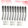 EPIGEIST Stainless Steel Foldable Eyebrow Razor Set 10pcs Portable Eyebrow Trimmer Kit for Precise Shaping and Grooming with Scissors for Makeup Enthusiasts view 2