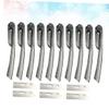 EPIGEIST Stainless Steel Foldable Eyebrow Razor Set 10pcs Portable Eyebrow Trimmer Kit for Precise Shaping and Grooming with Scissors for Makeup Enthusiasts view 3