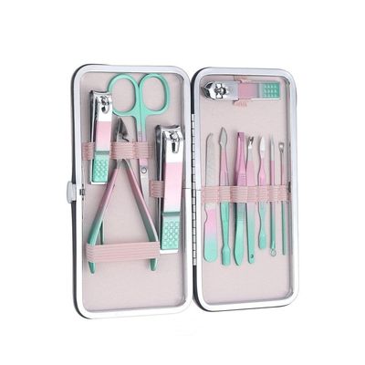 7/12/18 Pieces Nail Clippers, Rainbow Manicure Set, Stainless Steel Pedicure Set, Nail Scissors,Colorful 12 in 1