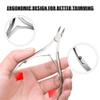 3 Pcs/Set Toenail Fingernail Cuticle Nippper Professional Nail Clipper Manicure Cutter Scissoris Stainless Steel Trimmer Tools,Rianbow,C view 2