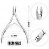 3 Pcs/Set Toenail Fingernail Cuticle Nippper Professional Nail Clipper Manicure Cutter Scissoris Stainless Steel Trimmer Tools,Rianbow,C view 4
