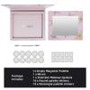 Magnetic Empty Makeup Palette with Mirror  Customizable Refillable Case for Eyeshadow, Blush, Lipstick, Highlighter  Lightweight, Waterproof, with Spatula & 20 Metal Stickers (Pink, Medium) view 3