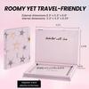 Magnetic Empty Makeup Palette with Mirror  Customizable Refillable Case for Eyeshadow, Blush, Lipstick, Highlighter  Lightweight, Waterproof, with Spatula & 20 Metal Stickers (Pink, Medium) view 4
