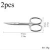 Cuticle Scissors Nail Cuticle Clippers Trimmer Remover Stainless Steel Professional Nail Art Tools Cuticule Cutter,F3,2pcs view 2