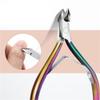 1Pc Stainless Steel Nail Cuticle Gradient Nipper Manicure Scissors Rainbow Metal Remover Care Pusher Pedicure Pliers,Nail Cuticle B02 view 4
