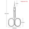 1 Pcs Stainless Steel Nail Cuticle Scissors Removal Special Eyebrow Eyelids Patch Trimmer Manicure Clipper Nail Tools,01,h view 2