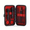 8 pcs Stainless Steel Nail Cutter and Pedicure Scissors Set - Portable Manicure and Pedicure Tool Set,Black 8 in 1 view 1